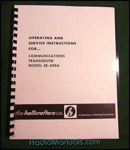 Hallicrafters SR-400A Instruction Manual: 11" X 24" Schematic - Click Image to Close